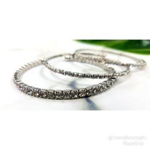 Boutique Jewelry - 3 Rhinestone bangle bracelets NWOT Boutique Jewelry - 3 Rhinestone bangle bracelets NWOT